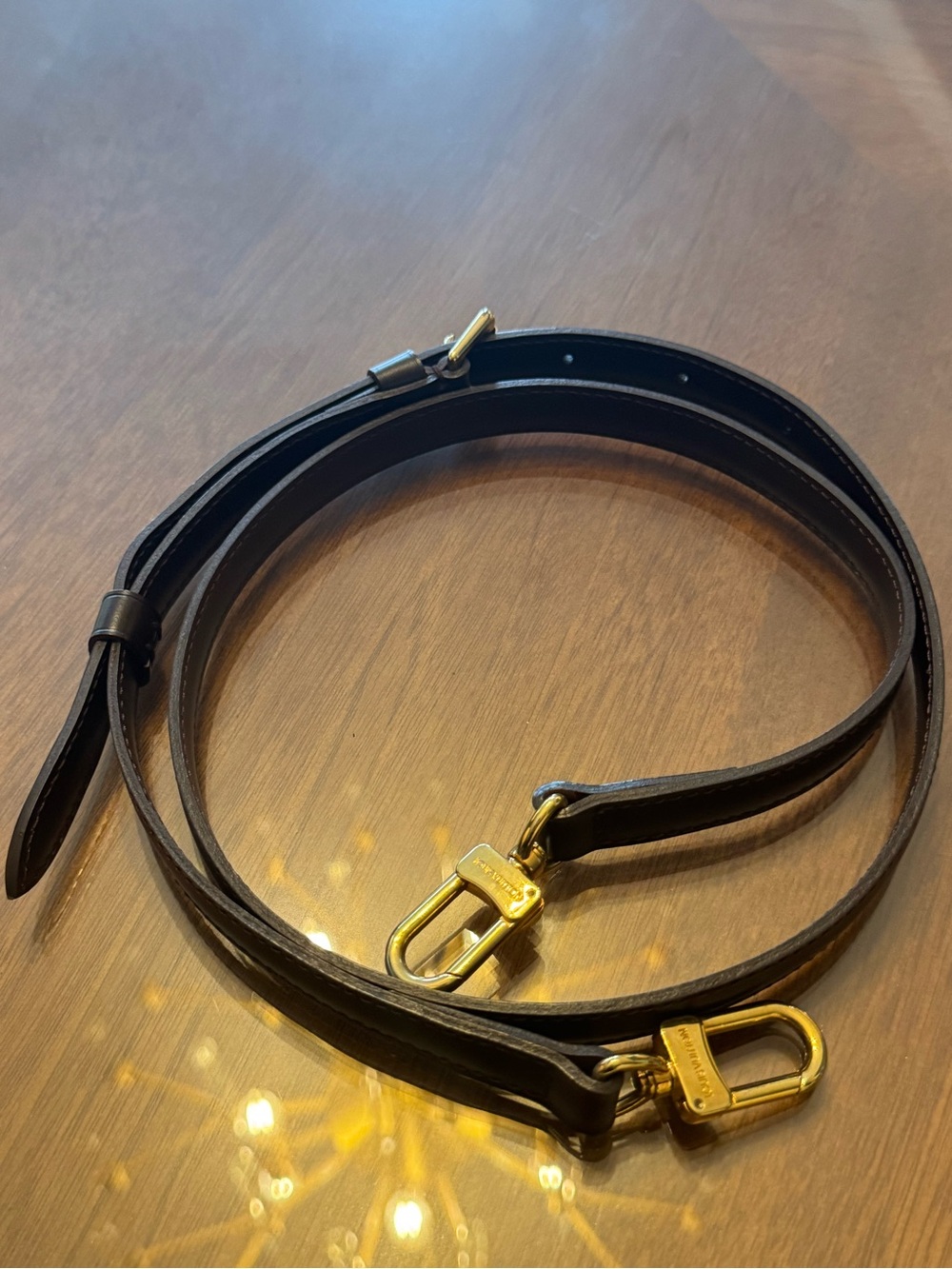 Louis VUitton Bag Strap In Brown With Gold Hardware